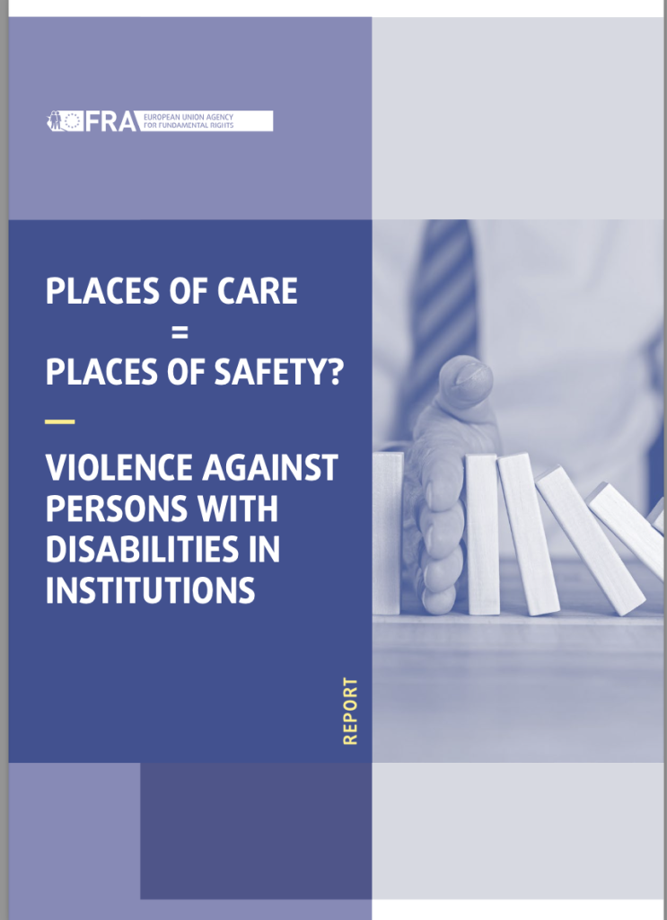 Screen shot of cover page of FRA Report Places of Care = Places of Safety? 
